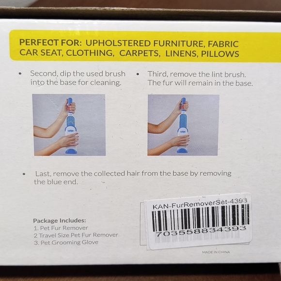 Furla Pet Fur Remover - Blue and White - Picture 5 of 6